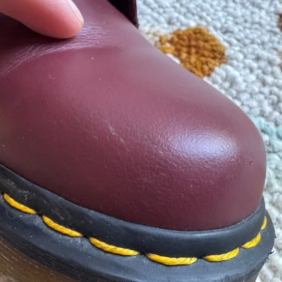 Dr. Martens Burgundy Boots Size 7 - Picture 7 of 8